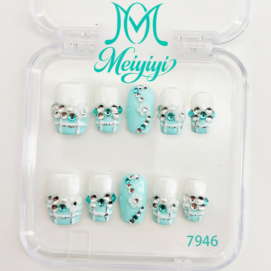 7946-MYY's designer original high-end design customized luxury hand-painted wearable nail art