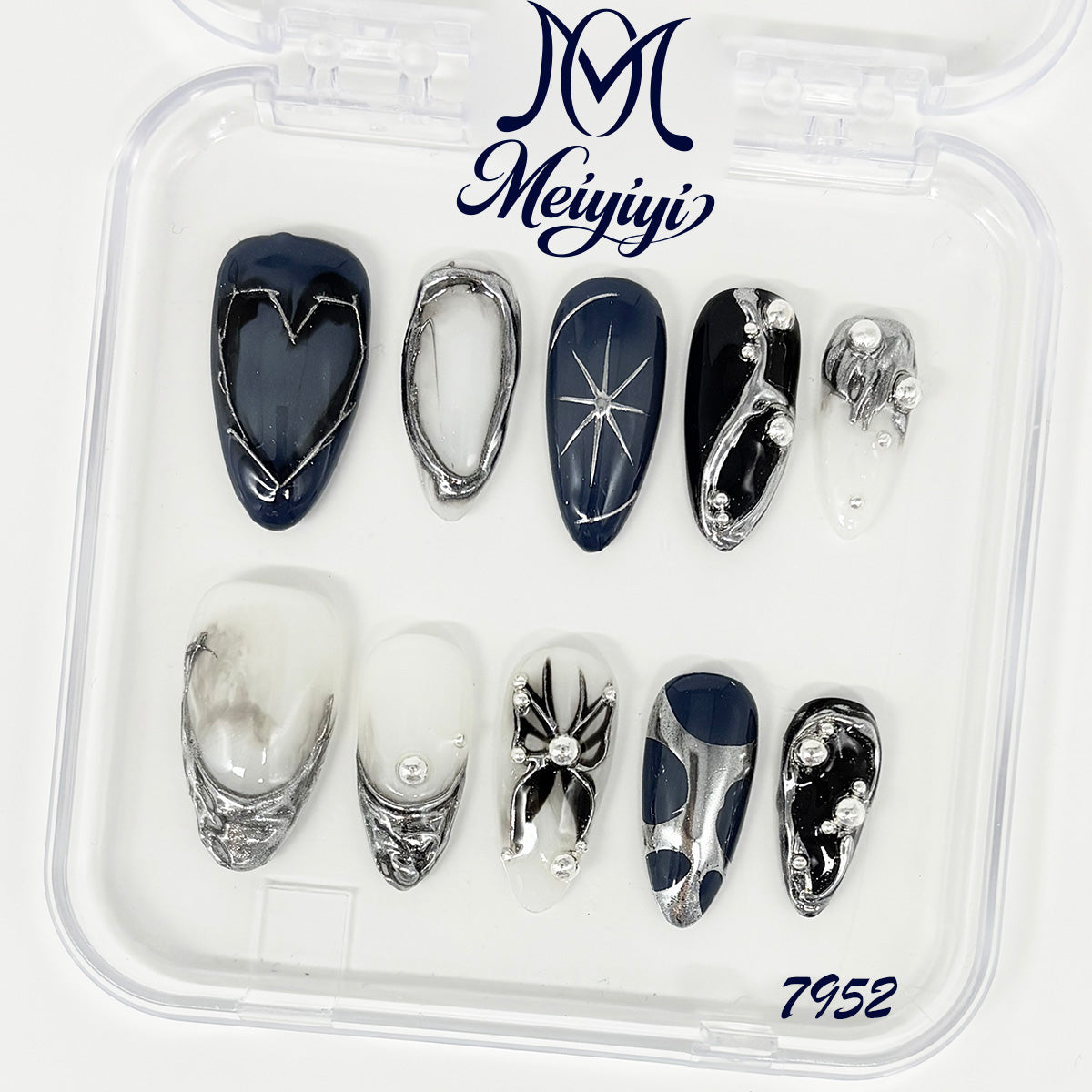 7952-MYY's designer original high-end design customized luxury hand-painted wearable nail art