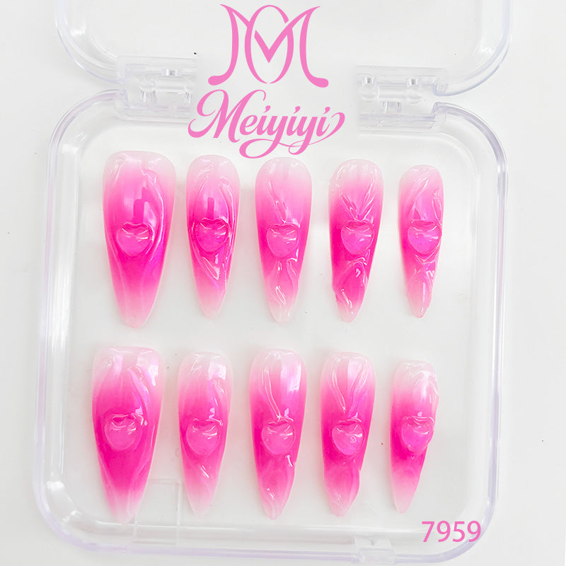 7959-MYY's designer original high-end design customized luxury hand-painted wearable nail art