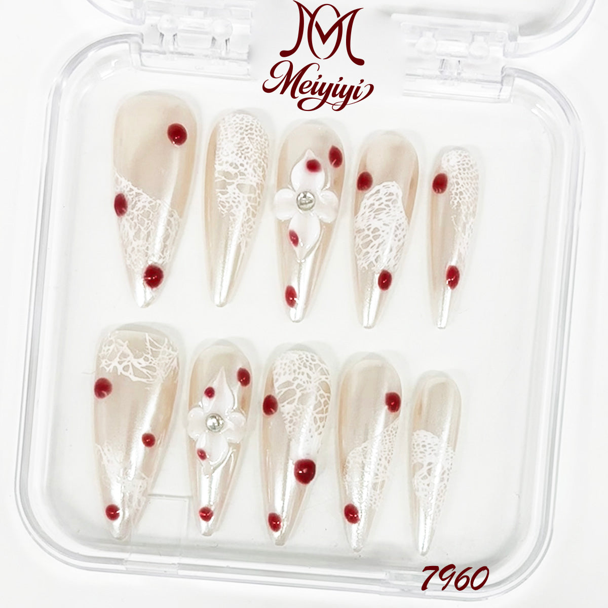 7960-MYY's designer original high-end design customized luxury hand-painted wearable nail art