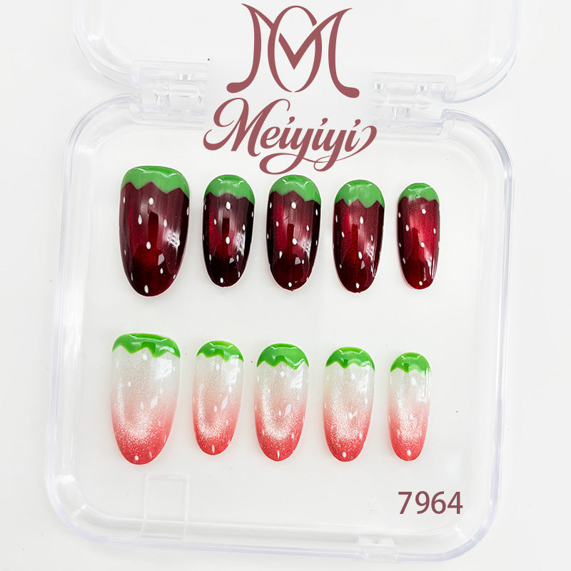 7964-MYY's designer original high-end design customized luxury hand-painted wearable nail art