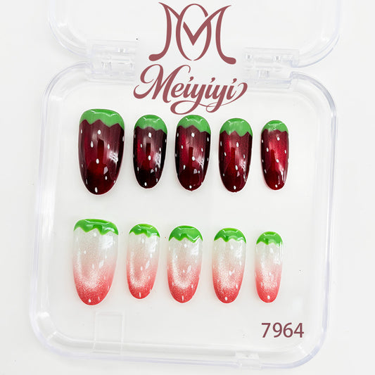 7964-MYY's designer original high-end design customized luxury hand-painted wearable nail art