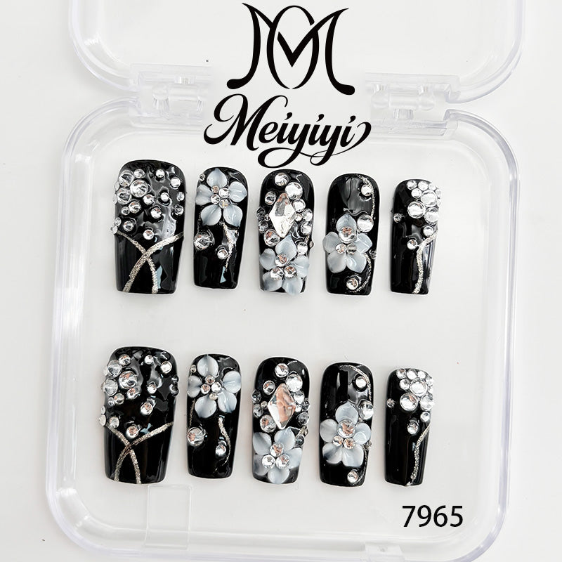 7965-MYY's designer original high-end design customized luxury hand-painted wearable nail art