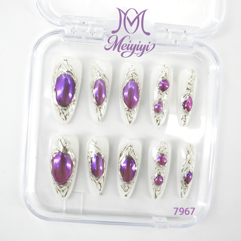 7967-MYY's designer original high-end design customized luxury hand-painted wearable nail art