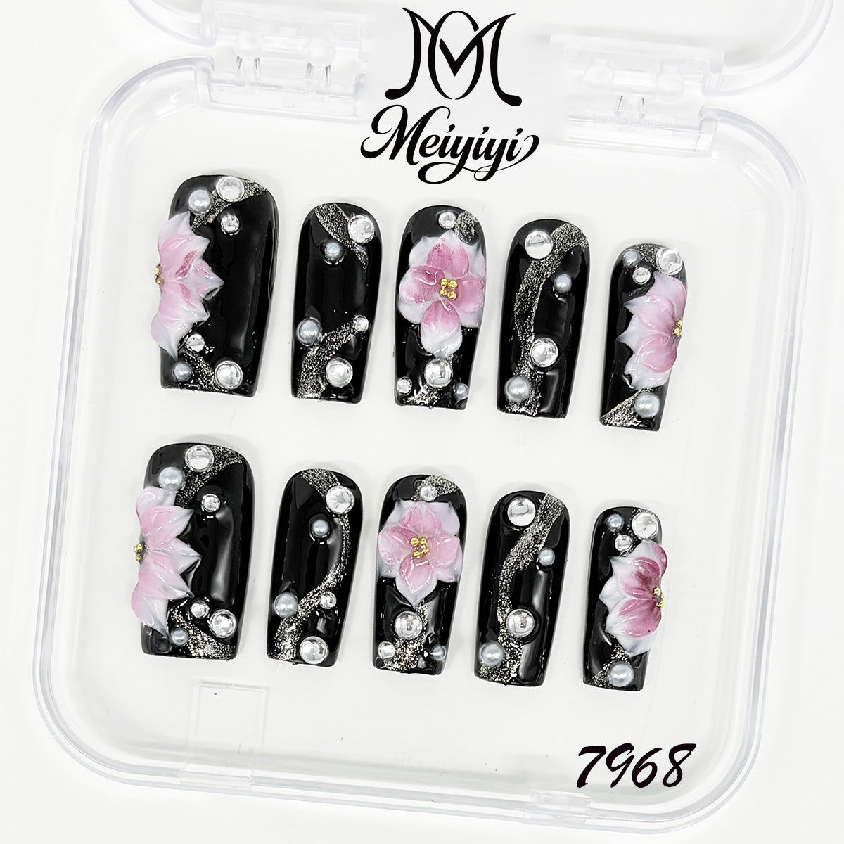 7968-MYY's designer original high-end design customized luxury hand-painted wearable nail art