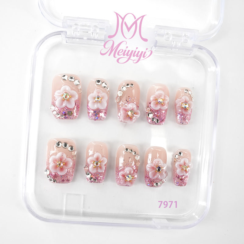 7971-MYY's designer original high-end design customized luxury hand-painted wearable nail art