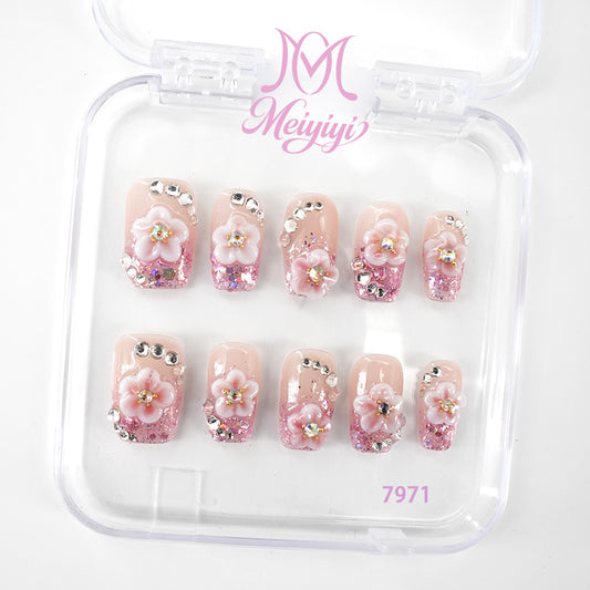7971-MYY's designer original high-end design customized luxury hand-painted wearable nail art
