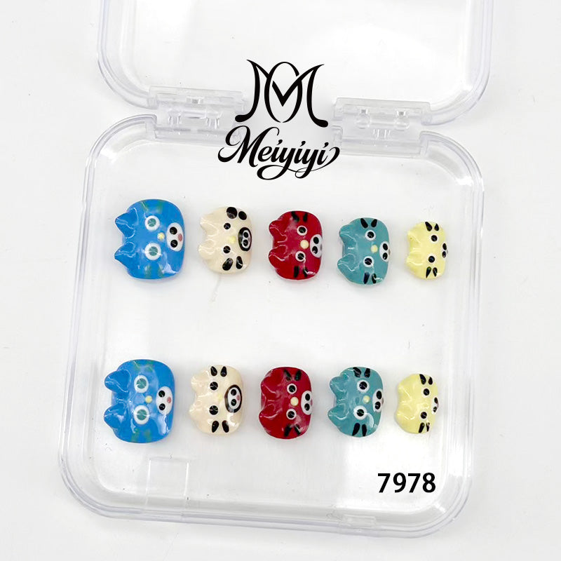 7978-MYY's designer original high-end design customized luxury hand-painted wearable nail art