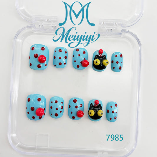 7985-MYY's designer original high-end design customized luxury hand-painted wearable nail art
