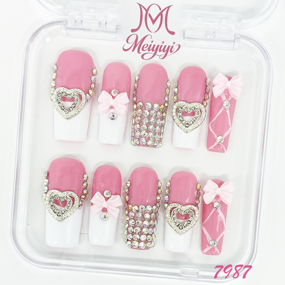 7987-MYY's designer original high-end design customized luxury hand-painted wearable nail art