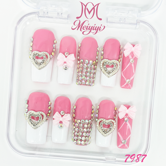 7987-MYY's designer original high-end design customized luxury hand-painted wearable nail art