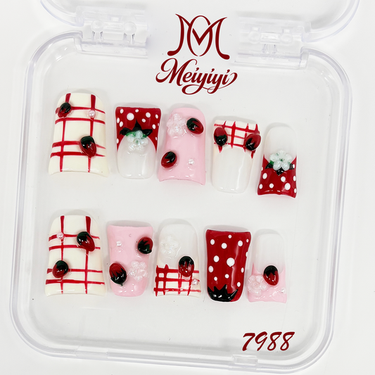 7988-MYY's designer original high-end design customized luxury hand-painted wearable nail art