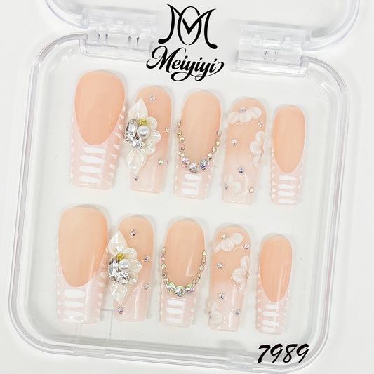 7989-MYY's designer original high-end design customized luxury hand-painted wearable nail art