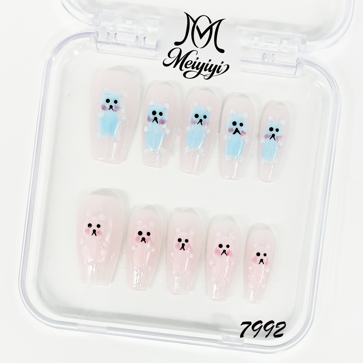 7992-MYY's designer original high-end design customized luxury hand-painted wearable nail art