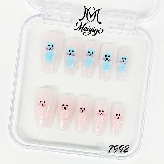 7992-MYY's designer original high-end design customized luxury hand-painted wearable nail art