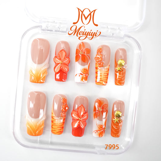 7995-MYY's designer original high-end design customized luxury hand-painted wearable nail art