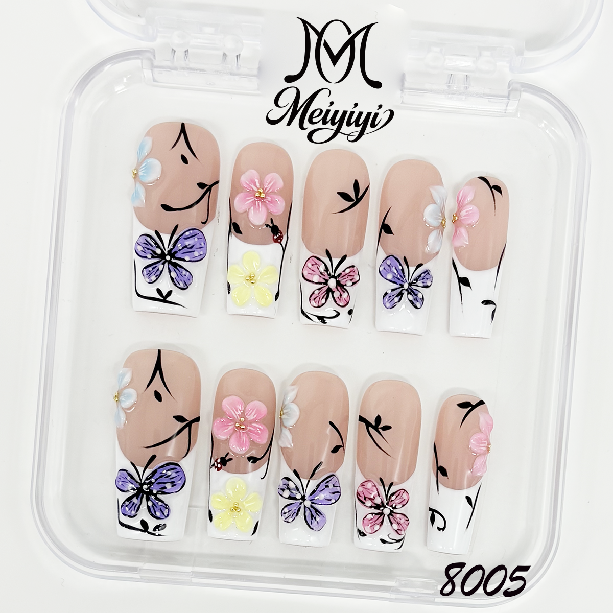8005-MYY's designer original high-end design customized luxury hand-painted wearable nail art