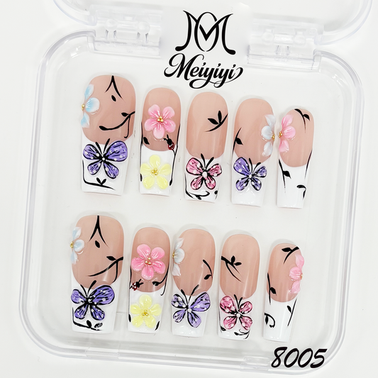 8005-MYY's designer original high-end design customized luxury hand-painted wearable nail art