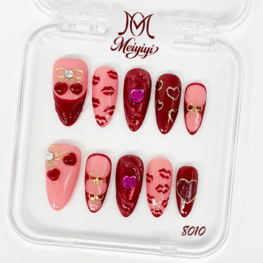 8010-MYY's designer original high-end design customized luxury hand-painted wearable nail art