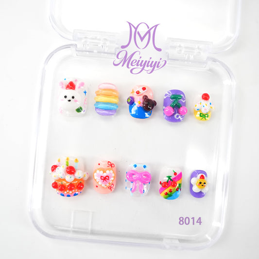 8014-MYY's designer original high-end design customized luxury hand-painted wearable nail art