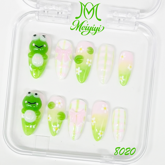 8020-MYY's designer original high-end design customized luxury hand-painted wearable nail art