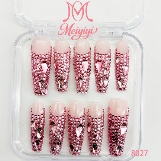 8027-MYY's designer original high-end design customized luxury hand-painted wearable nail art