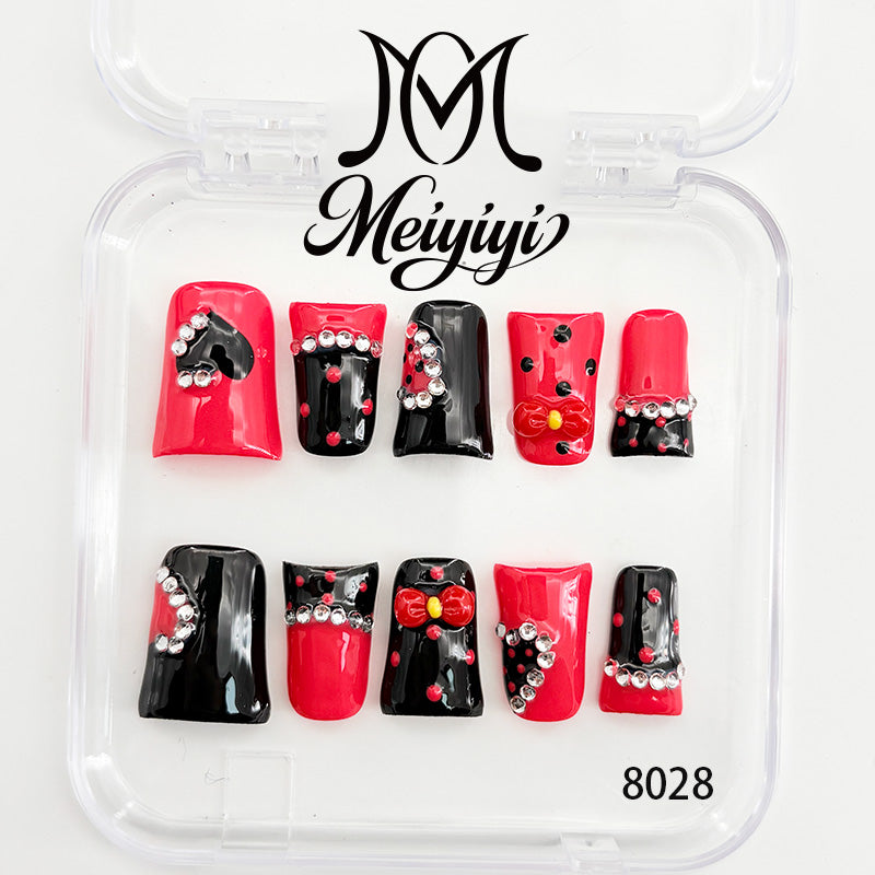 8028-MYY's designer original high-end design customized luxury hand-painted wearable nail art