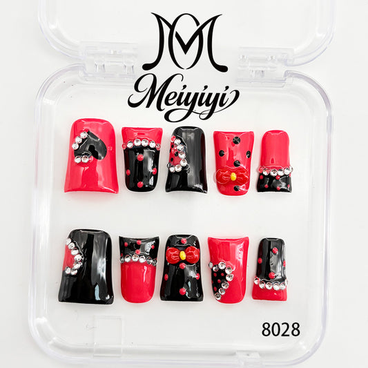 8028-MYY's designer original high-end design customized luxury hand-painted wearable nail art