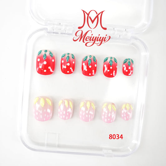 8034-MYY's designer original high-end design customized luxury hand-painted wearable nail art