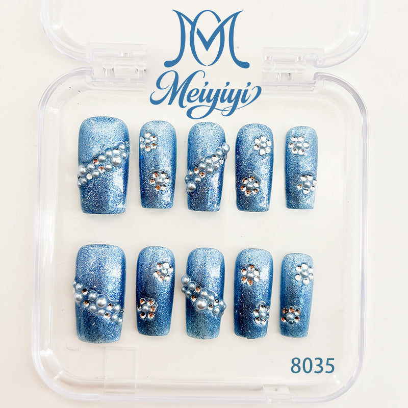 8035-MYY's designer original high-end design customized luxury hand-painted wearable nail art