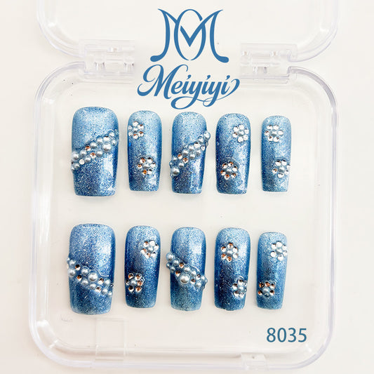 8035-MYY's designer original high-end design customized luxury hand-painted wearable nail art