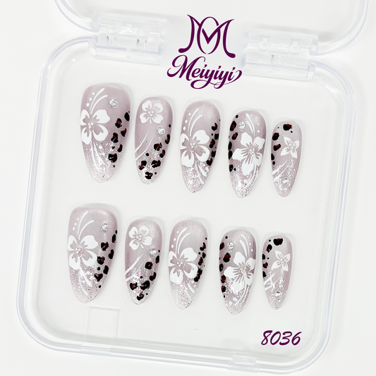 8036-MYY's designer original high-end design customized luxury hand-painted wearable nail art