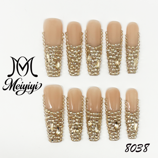 8038-MYY's designer original high-end design customized luxury hand-painted wearable nail art