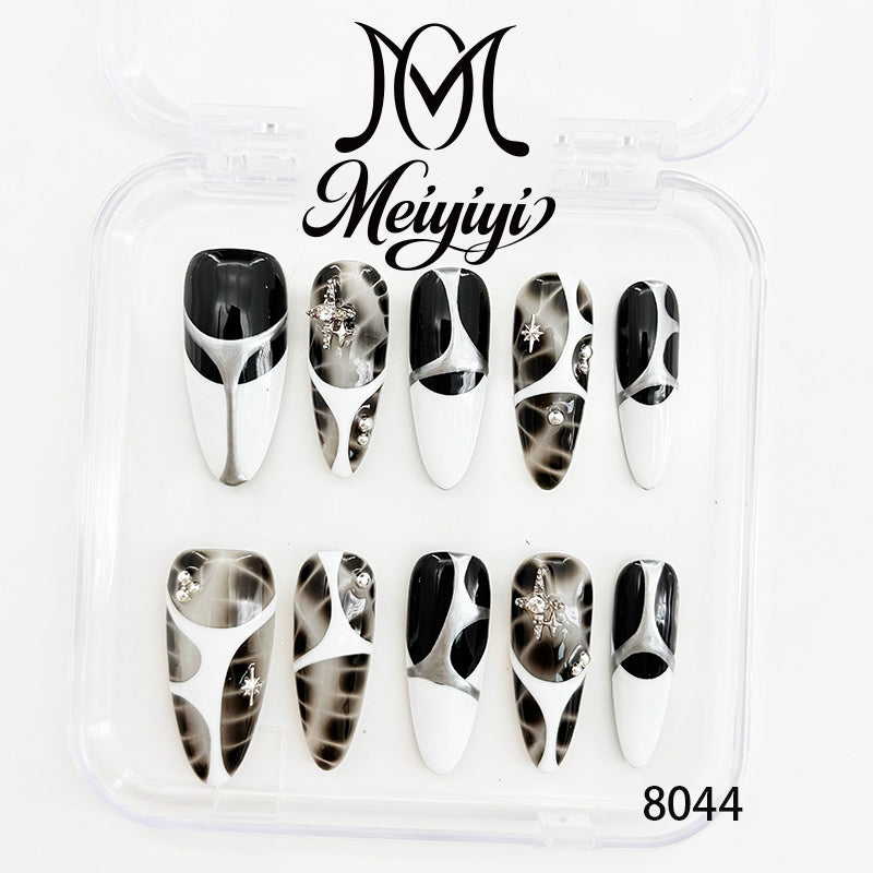 8044-MYY's designer original high-end design customized luxury hand-painted wearable nail art