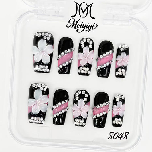 8048-MYY's designer original high-end design customized luxury hand-painted wearable nail art