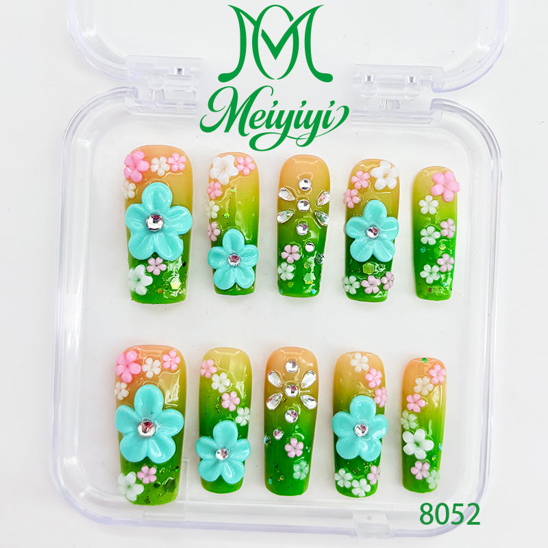 8052-MYY's designer original high-end design customized luxury hand-painted wearable nail art