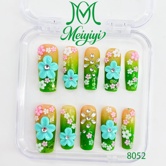 8052-MYY's designer original high-end design customized luxury hand-painted wearable nail art