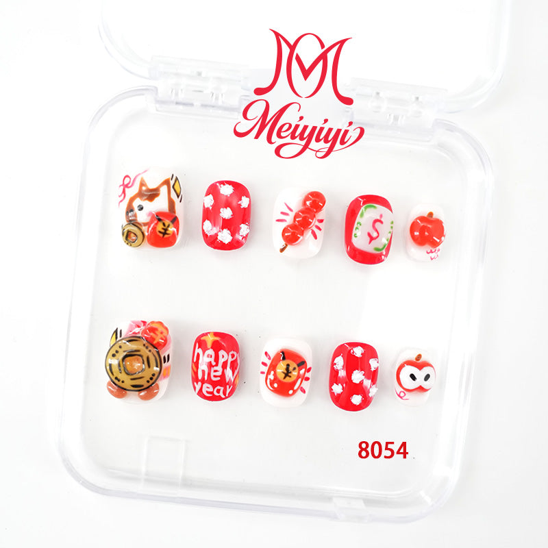 8054-MYY's designer original high-end design customized luxury hand-painted wearable nail art