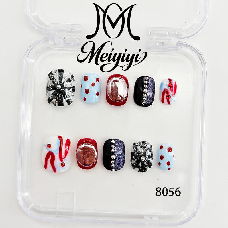 8056-MYY's designer original high-end design customized luxury hand-painted wearable nail art