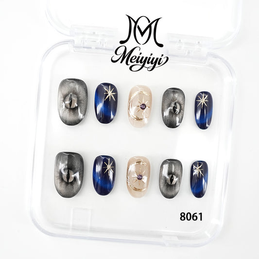 8061-MYY's designer original high-end design customized luxury hand-painted wearable nail art