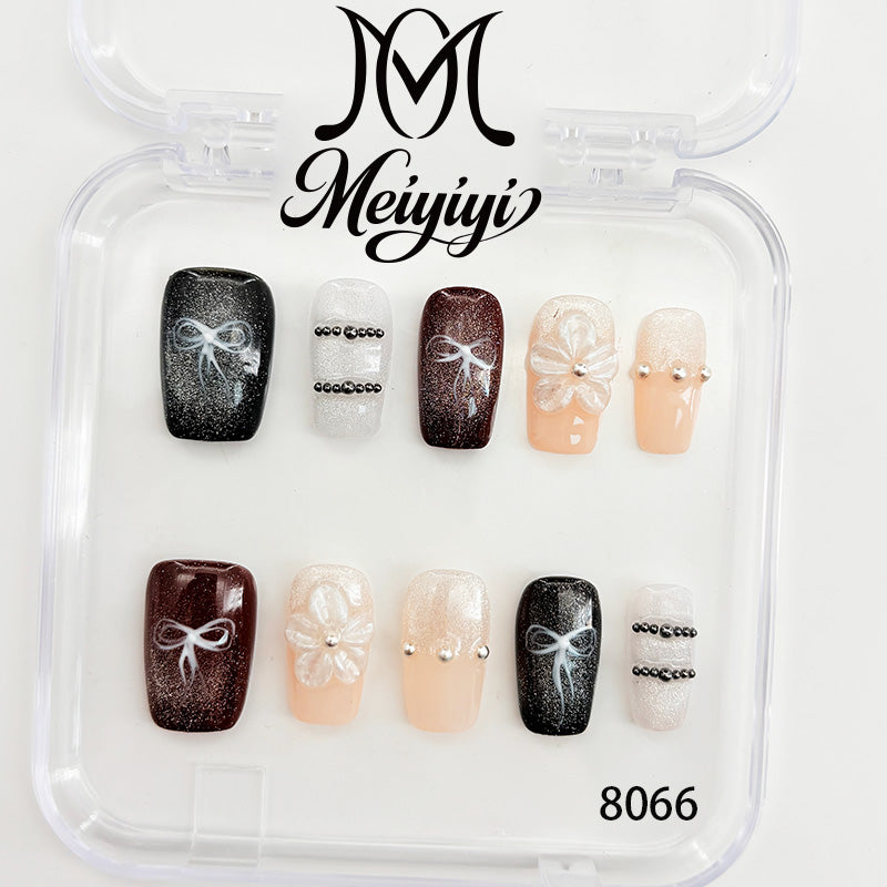8066-MYY's designer original high-end design customized luxury hand-painted wearable nail art