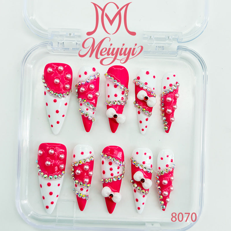 8070-MYY's designer original high-end design customized luxury hand-painted wearable nail art