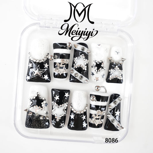 8086-MYY's designer original high-end design customized luxury hand-painted wearable nail art
