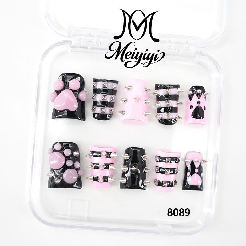 8089-MYY's designer original high-end design customized luxury hand-painted wearable nail art