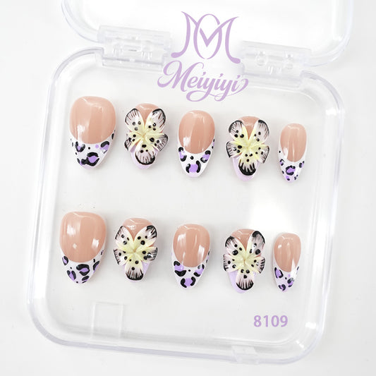 8109-MYY's designer original high-end design customized luxury hand-painted wearable nail art
