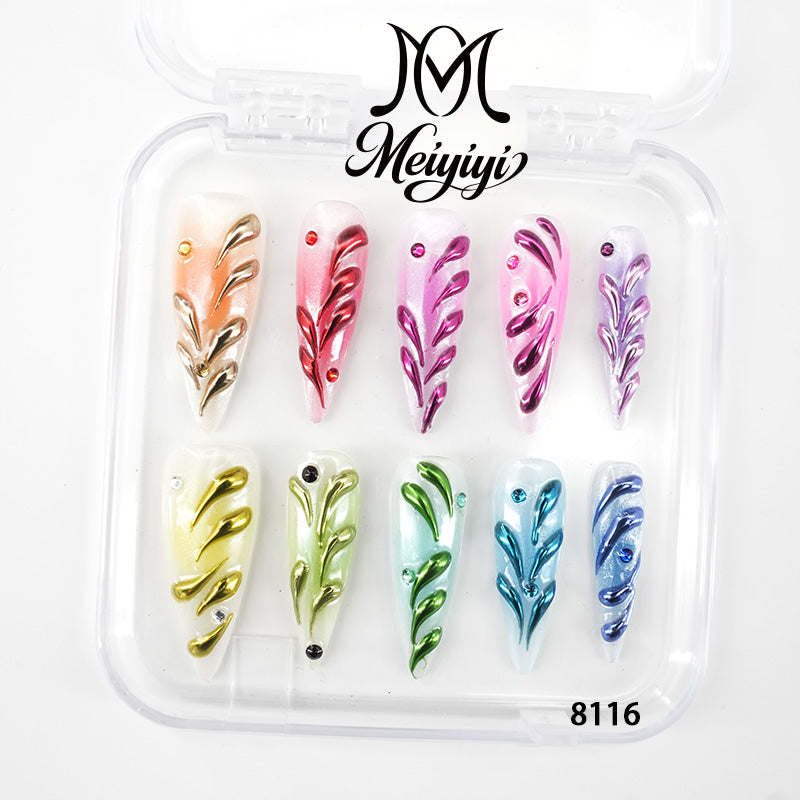 8116-MYY's designer original high-end design customized luxury hand-painted wearable nail art