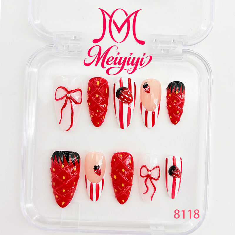 8118-MYY's designer original high-end design customized luxury hand-painted wearable nail art