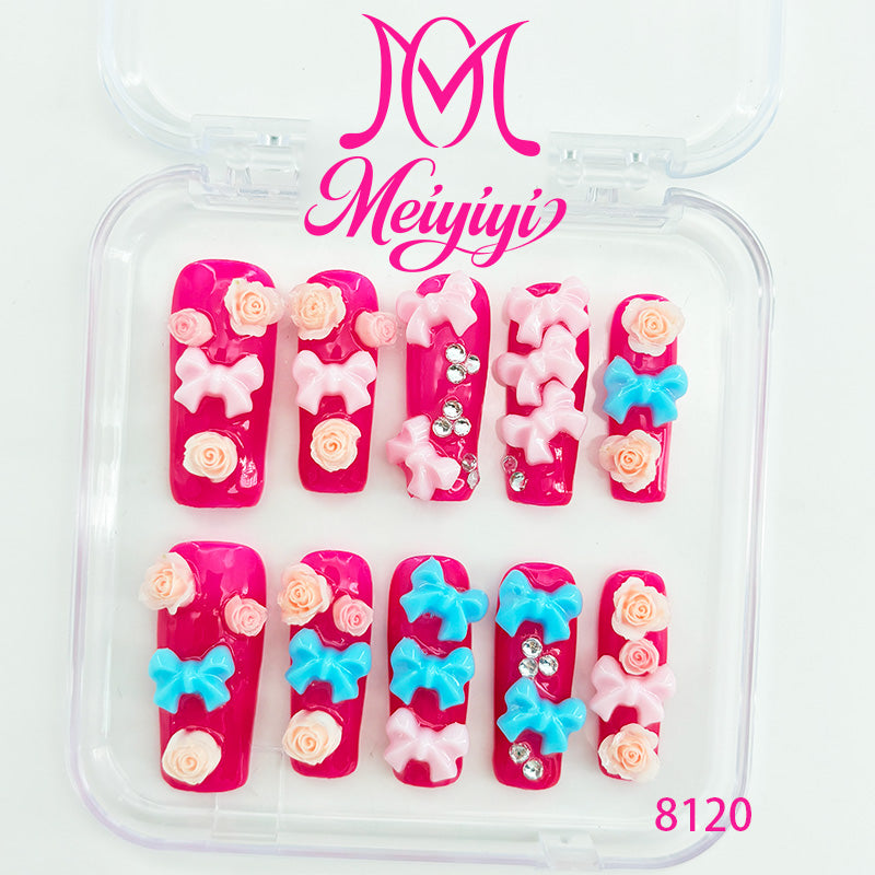 8120-MYY's designer original high-end design customized luxury hand-painted wearable nail art