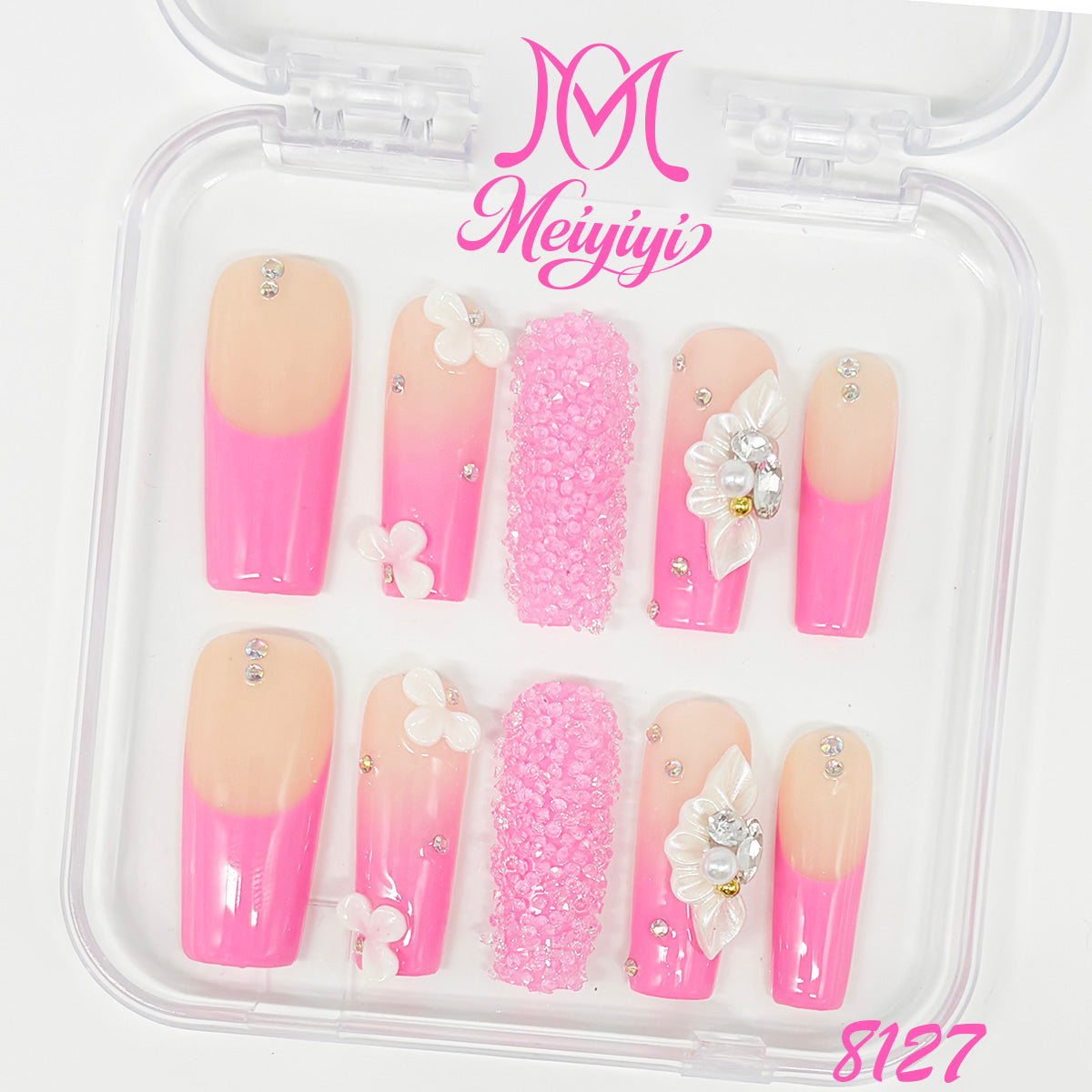 8127-MYY's designer original high-end design customized luxury hand-painted wearable nail art