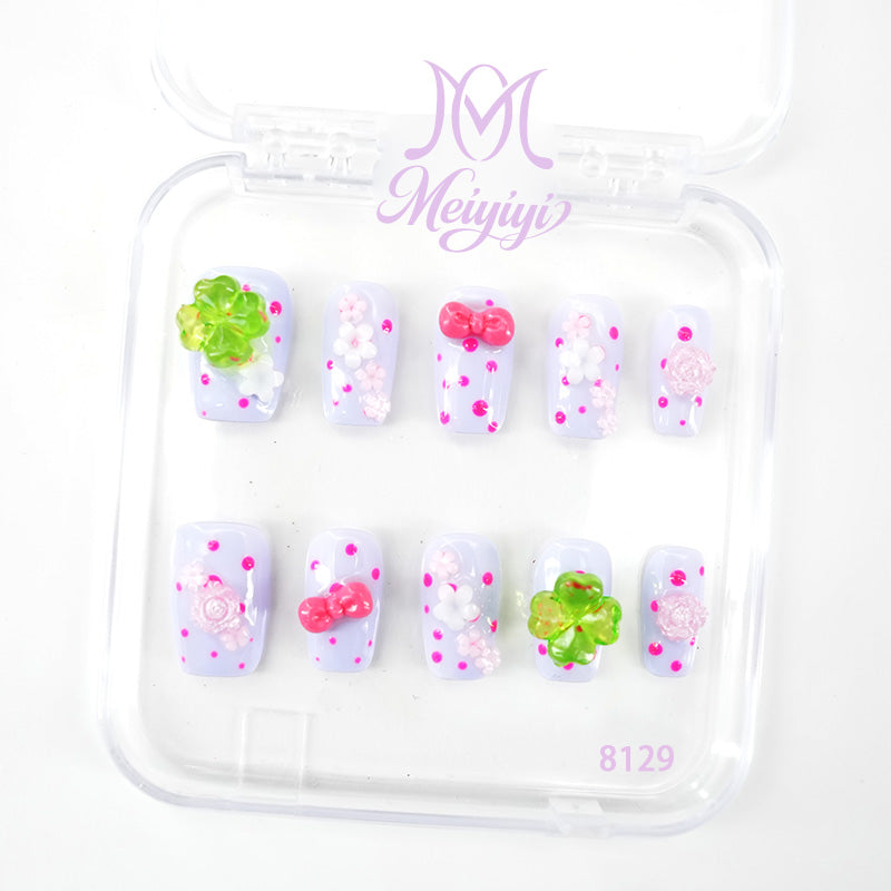 8129-MYY's designer original high-end design customized luxury hand-painted wearable nail art